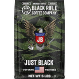Black Rifle Coffee Company Just Black, 5 lb Bag, Ground Coffee Medium Roast - Roasted Blend Made from Arabica Beans - Colombian & Brazilian Beans