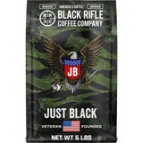 Black Rifle Coffee Company Just Black, 5 lb Bag, Ground Coffee Medium Roast - Roasted Blend Made from Arabica Beans - Colombian & Brazilian Beans