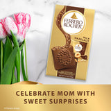 Ferrero Rocher Premium Milk Hazelnut chocolate squares, Individually Wrapped Chocolates, Great for Sharing or Gifting, 3.7 oz