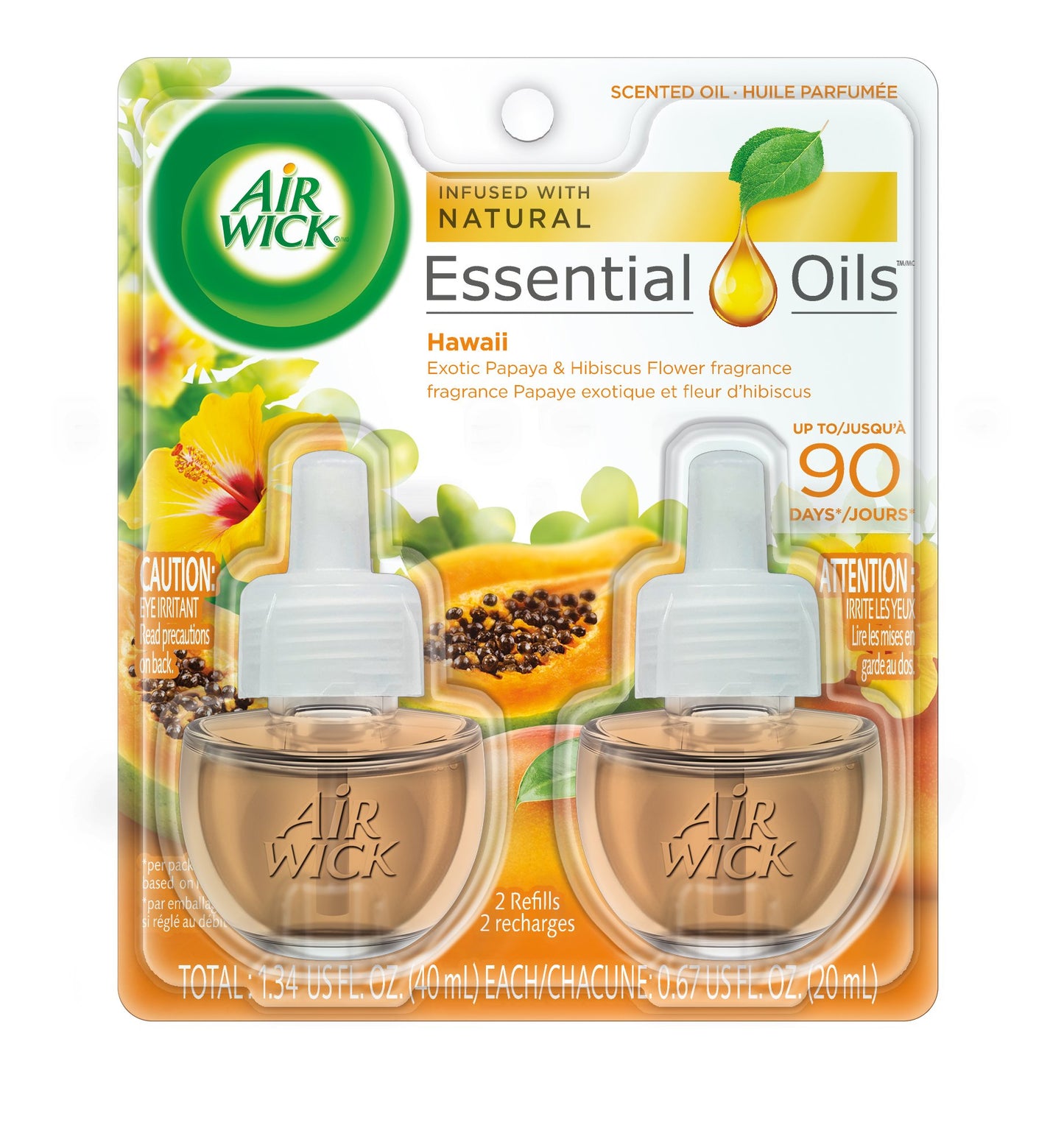 Air Wick Essential Oils Scented Oil Air Freshener Refill, Hawaii 2 ea (Pack of 5)