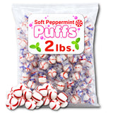 Soft Peppermint Puffs, Natural (2 Pound) Net Wt. 32oz. Soft Candy Peppermints