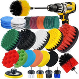 Shieldpro 45 Piece Drill Brush Attachment Set, All Purpose Power Clean Scrubber Brush, Scrub Pads & Sponge with Extend Long Attachment for Bathroom