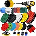Shieldpro 45 Piece Drill Brush Attachment Set, All Purpose Power Clean Scrubber Brush, Scrub Pads & Sponge with Extend Long Attachment for Bathroom