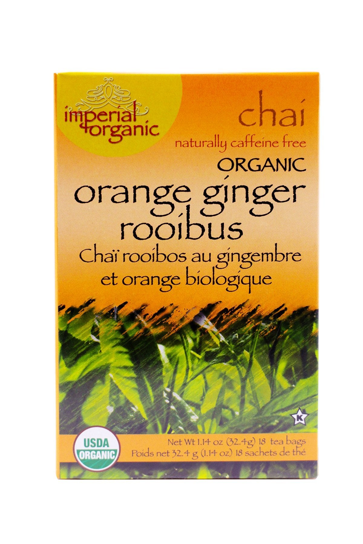 Uncle Lee's Imperial Organic Tea - Chai With Orange Ginger Rooibos, 18-Count (Pack of 4)