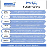 Thrival Labs ProH2O2 3% Food Grade Hydrogen Peroxide - Natural Cleaner & Disinfectant - Suitable for Household Use - Ideal for Cleaning, Sanitizing