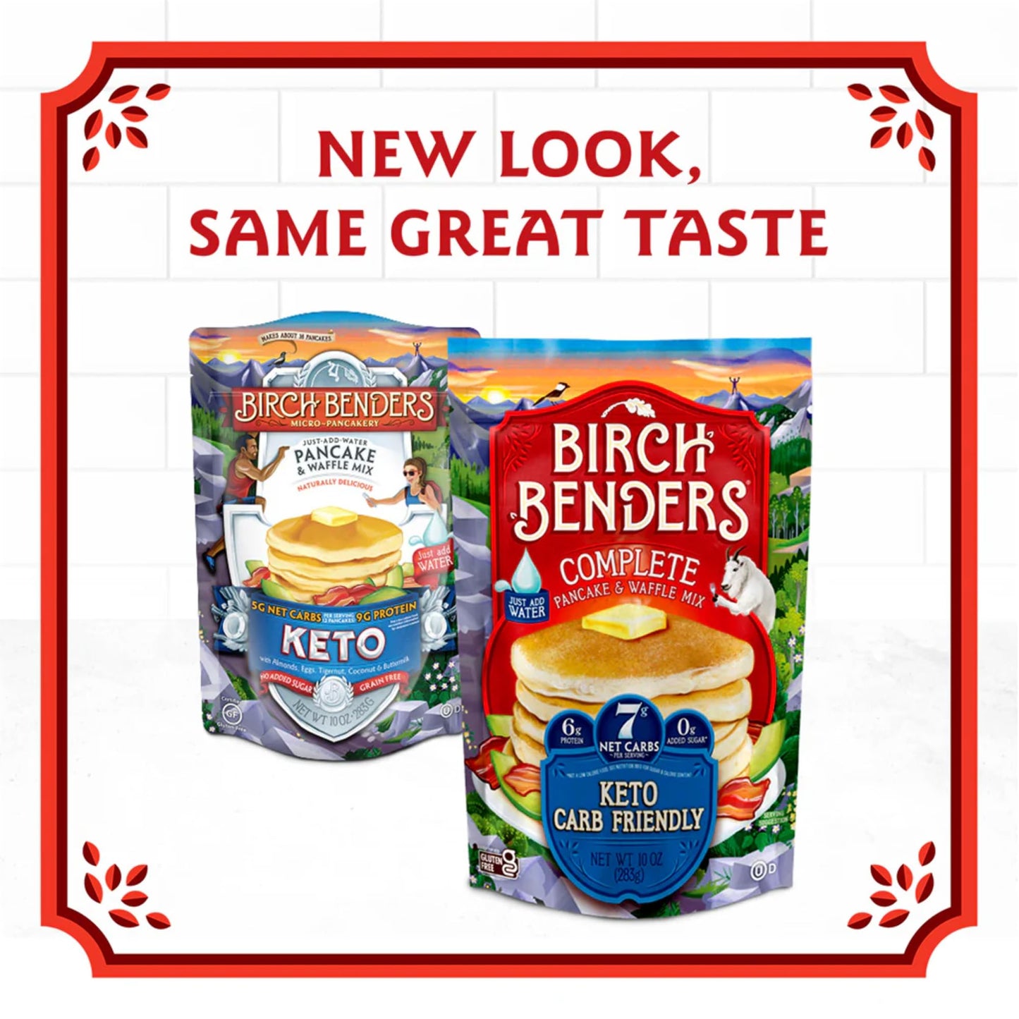 Birch Benders Keto Pancake and Waffle Mix, 10 oz (Pack of 6)