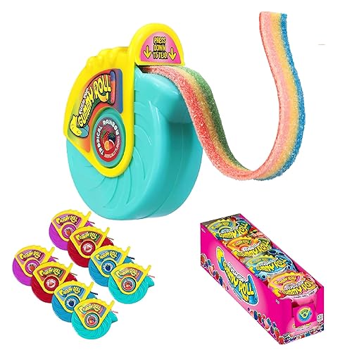 Push Pop Gummy Roll Candy Gummies, 8 Ct Individually Wrapped Gummies in Assorted Fruity Flavors, Full Size Fun Chewy Candy For Party Favors, Birthday