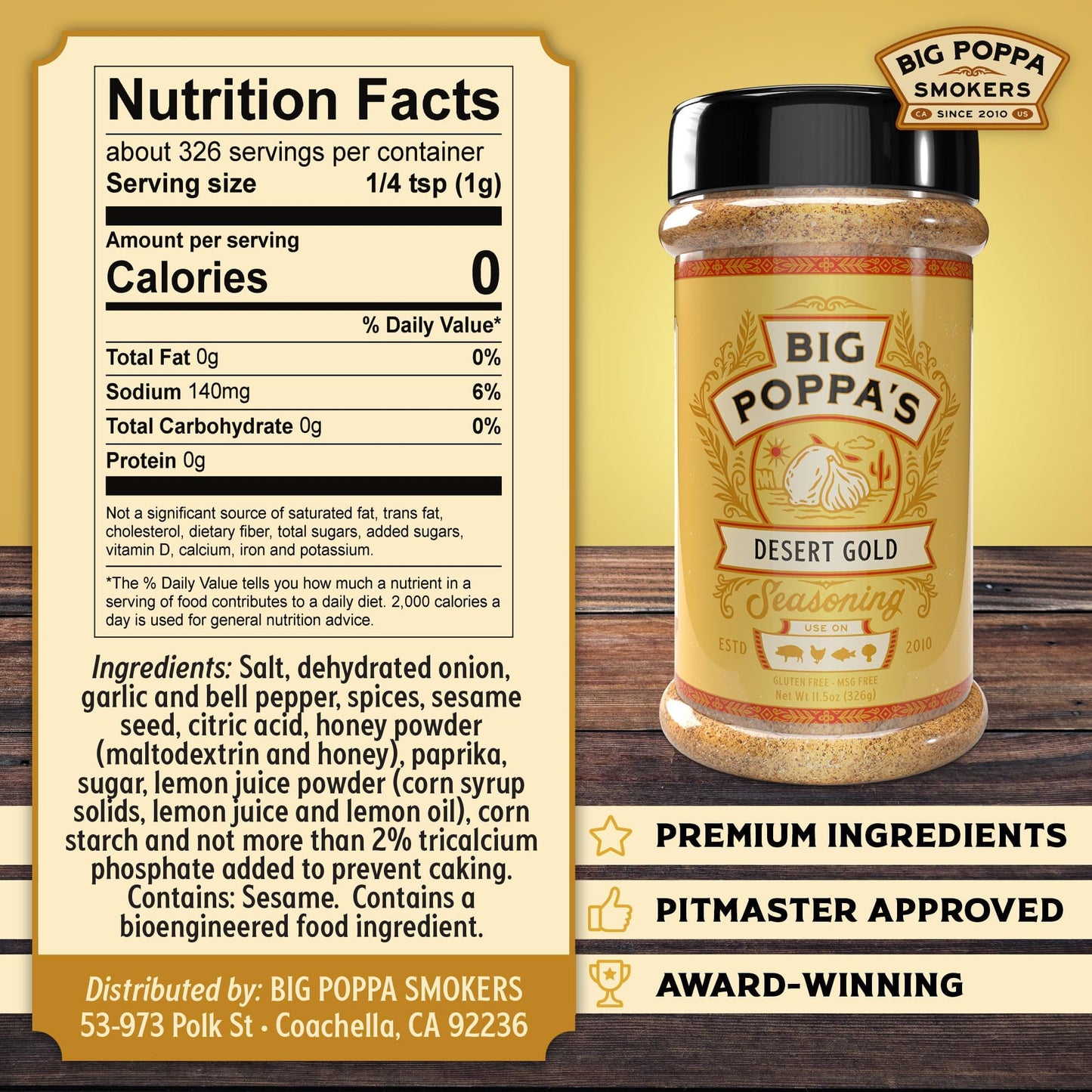 Big Poppa's Fish & Seafood Seasoning Bundle - Desert Gold, Little Louie’s & Jalapeño Lime | Fish & Shrimp Rubs