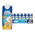 Pure Protein Complete Protein Shake, Frosted Cereal, 30g High Protein Drink, Less than 1g Sugar, 4g Fiber, Ready to Drink, Non GMO, On-the-Go Shakes