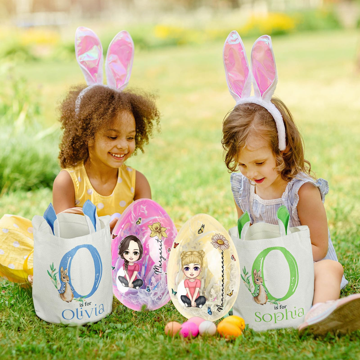 CALLIE Jumbo Easter Eggs Personalized Fillable with Name - Customized Large Easter Egg Gifts, Birthday Party Easter Bonus Gifts