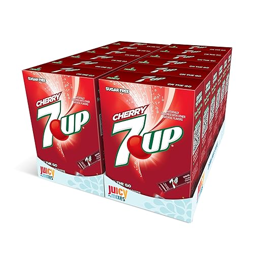 7-UP Powder Drink Mix - Sugar Free & Delicious (Cherry, 72 Sticks)