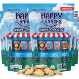 Happy Snacks Animal Crackers - Plant Based Ingredients, Animal Crackers Snack Packs, Nut & Peanut Free, Fortified with Essential Vitamins & Minerals