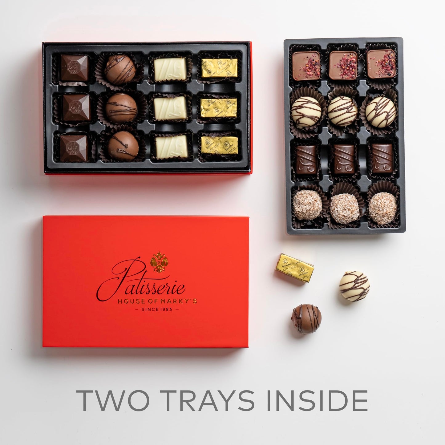 MARKY'S Belgian Chocolates Gift Box - 24 pcs (Pack of 1) - Assorted Chocolate Holiday Box Gourmet Gift