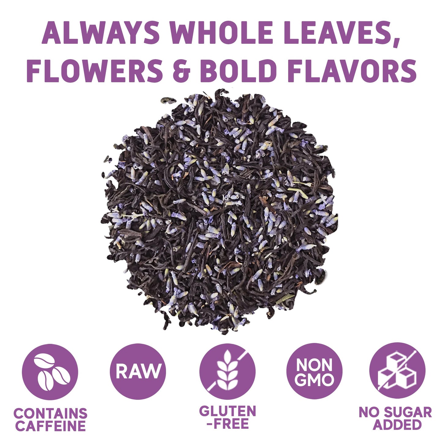Sou Zen Earl Grey Lavender Loose Leaf Tea Blend 4oz | Ceylon Black Tea with Bergamot Oil and Lavender Flowers | Aromatic Black Tea Blend | Resealable
