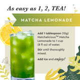 Matchalicious Matcha Lemonade Premium Japanese Green Tea Powder & REAL Lemon Crystals | Just Add Water, Dissolves Easily 6oz