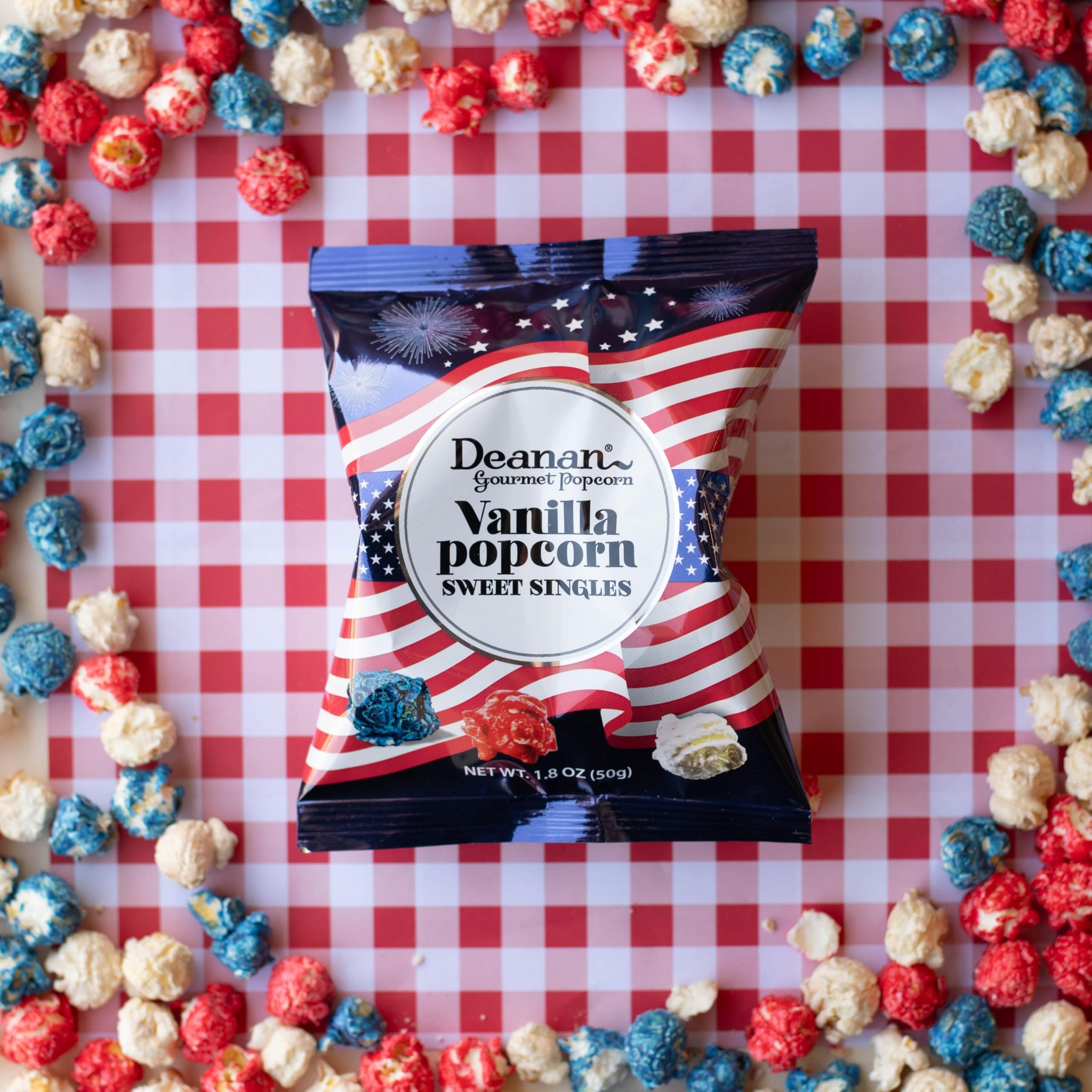Deanan® Patriotic Vanilla Popcorn 12 Count (1.5 Cup ea)