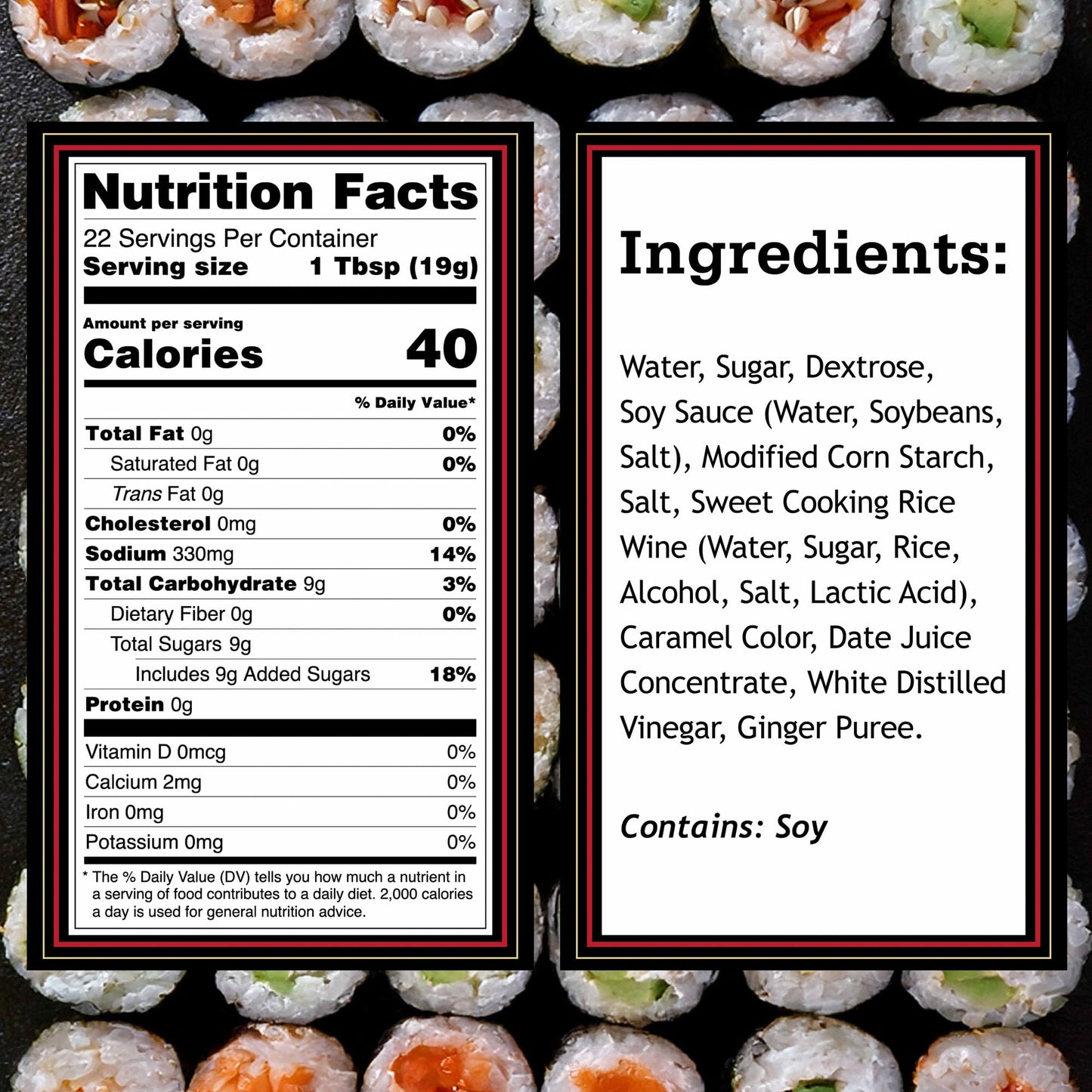 Otafuku Sushi Eel Sauce for Sushi Rolls, Japanese Unagi Sauce Gluten Free, 15 Oz