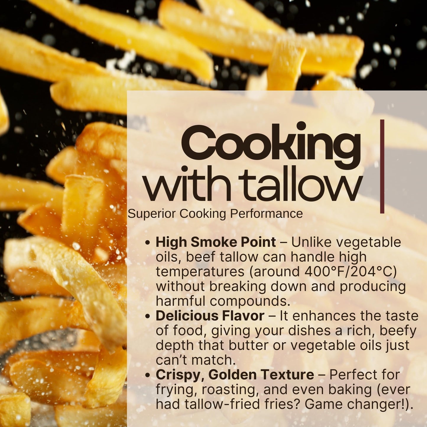 Beef Tallow for Cooking 7 LB Bulk Pail w/Safety Seal No Additives or Preservatives
