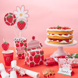 Big Dot of Happiness Berry Sweet Strawberry - Fruit Themed Birthday Party or Baby Shower Round Candy Sticker Favors - Labels Fit Chocolate Candy (1