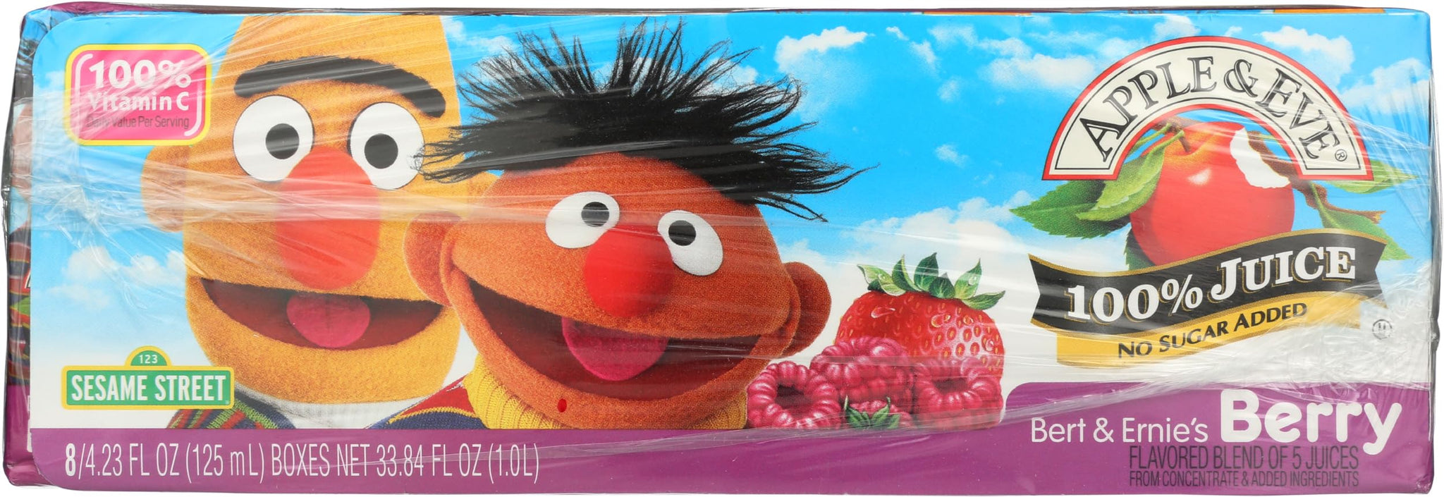 Apple & Eve 100% Juice Bert and Ernie's Berry, 8 ct