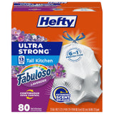 Hefty Ultra Strong 13 Gallon Trash Bags, Tall Kitchen Trash Bags 13 Gallon Size, Resist Leaks, Punctures, and Rips, Continuous Odor Control, White