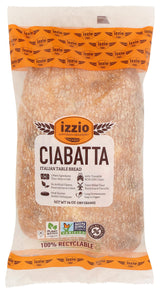 IZZIO ARTISAN BAKERY Take & Bake Ciabatta, 14 Ounce (Frozen)