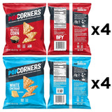 Popcorners Snacks Gluten Free Chips, 2 Flavor Variety Pack, 0.625oz Bags (8 Pack)