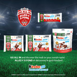 Kinder Chocolate Single Bars, 6-Pack. Individually Wrapped Milk Chocolate Bars (126g)