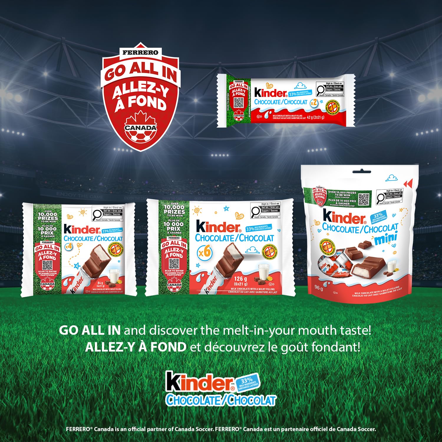 Kinder Chocolate Single Bars, 6-Pack. Individually Wrapped Milk Chocolate Bars (126g)