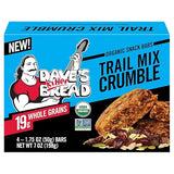 Dave's Killer Bread Trail Mix Crumble Organic Snack Bars, 4 Individually Wrapped Snack Bars