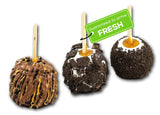 US Sweets Caramel Apple 3 Pack - Caramel Granny Smith Apples Dipped in Chocolate | Candied Apples | Delicious Gift | Handmade in Small Batches |