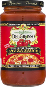 Delgrosso, Pepperoni Flavored Traditional Pizza Sauce, 14 Ounce