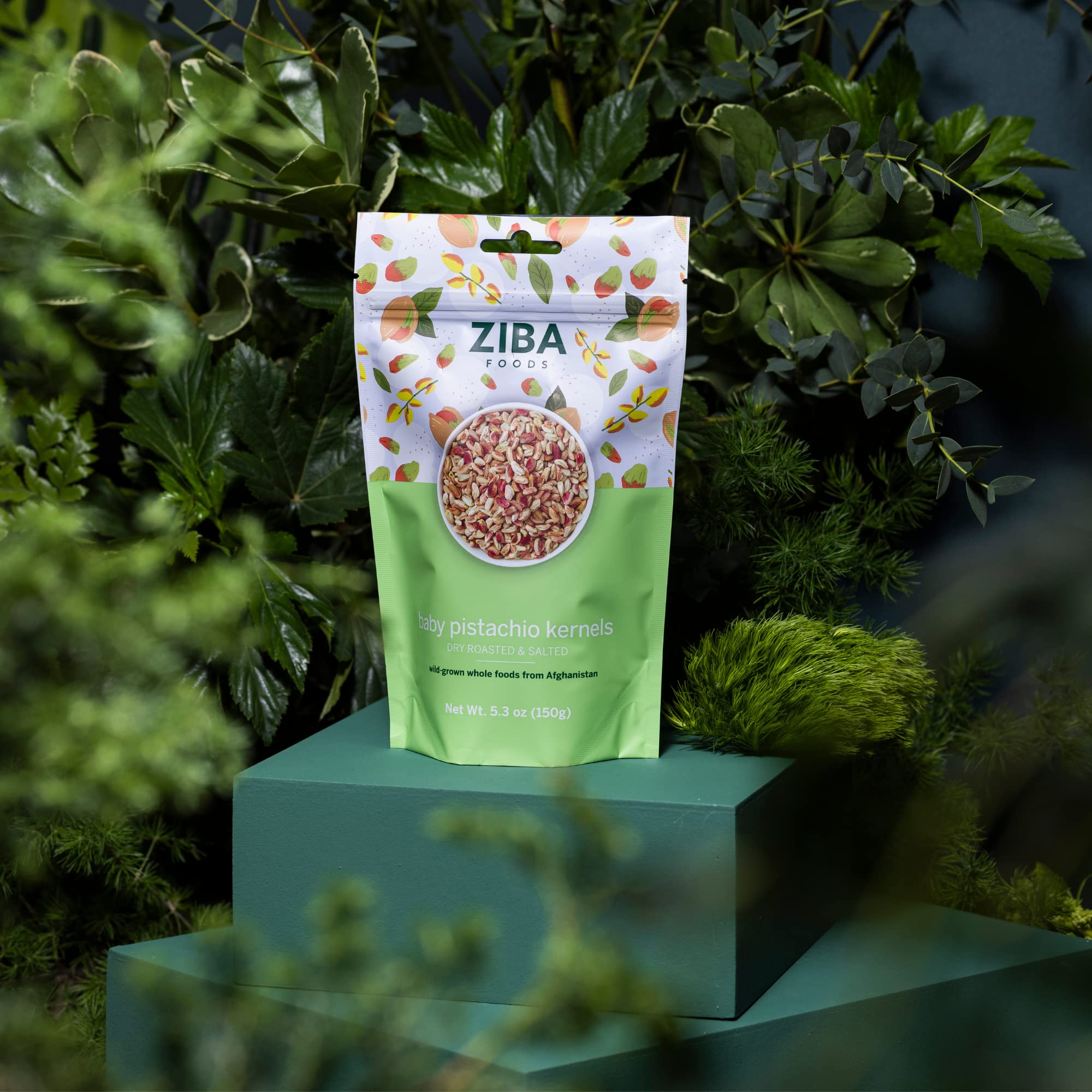Ziba Foods Wild-Grown Baby Pistachio Kernels | Non-GMO, Vegan, Gluten Free Snack, Nuts | Wild Grown, Dry Roasted & Salted | Healthy, Delicious Snack