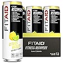 FITAID Recovery Blend, BCAAs, Vitamin B6, B12, Glucosamine, Electrolytes, 100% Clean, Paleo, B-Complex, Citrus Medley, No Sucralose, 12-oz. cans (Pack