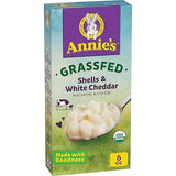 Annie's Organic Grass-Fed Shells and White Cheddar, Made with Real Cheese, 6 oz