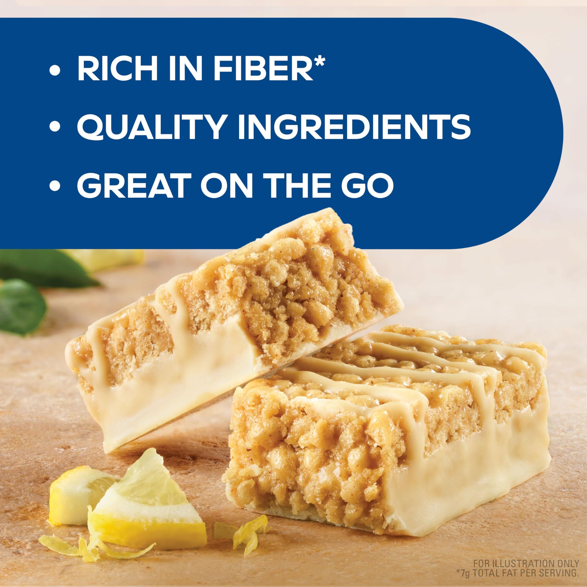 Atkins Lemon Flavored Snack Bar, High Protein Bar, Low Sugar and Low Carb, Keto Friendly Snack, Gluten Free, High in Fiber, Made with Real Almond