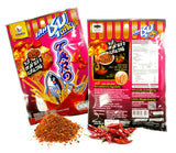 Thai Snacks Challenge TARO Fish Snack Sauce Coated Spicy Cuttlefish Flavoured (Thai Flavour Mix 3Pcs, Large)