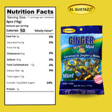El Gustazo Ginger Mint Candy - Caramelo de Jengibre y Menta, 6 oz (171 g) Bag - Individually Wrapped Hard Candy