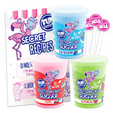 Fun Sweets Cotton Candy Sugar 3 Flavor Variety Pack - Cherry, Blue Raspberry & Watermelon - All Natural Flavors & Colors - Floss Sugar for Cotton