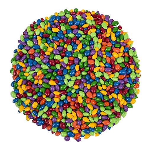 Kimmie Candy Sunbursts Colorful Chocolate Covered Sunflower Seeds, 5 Pounds in Original Bulk Manufacturer Packaging