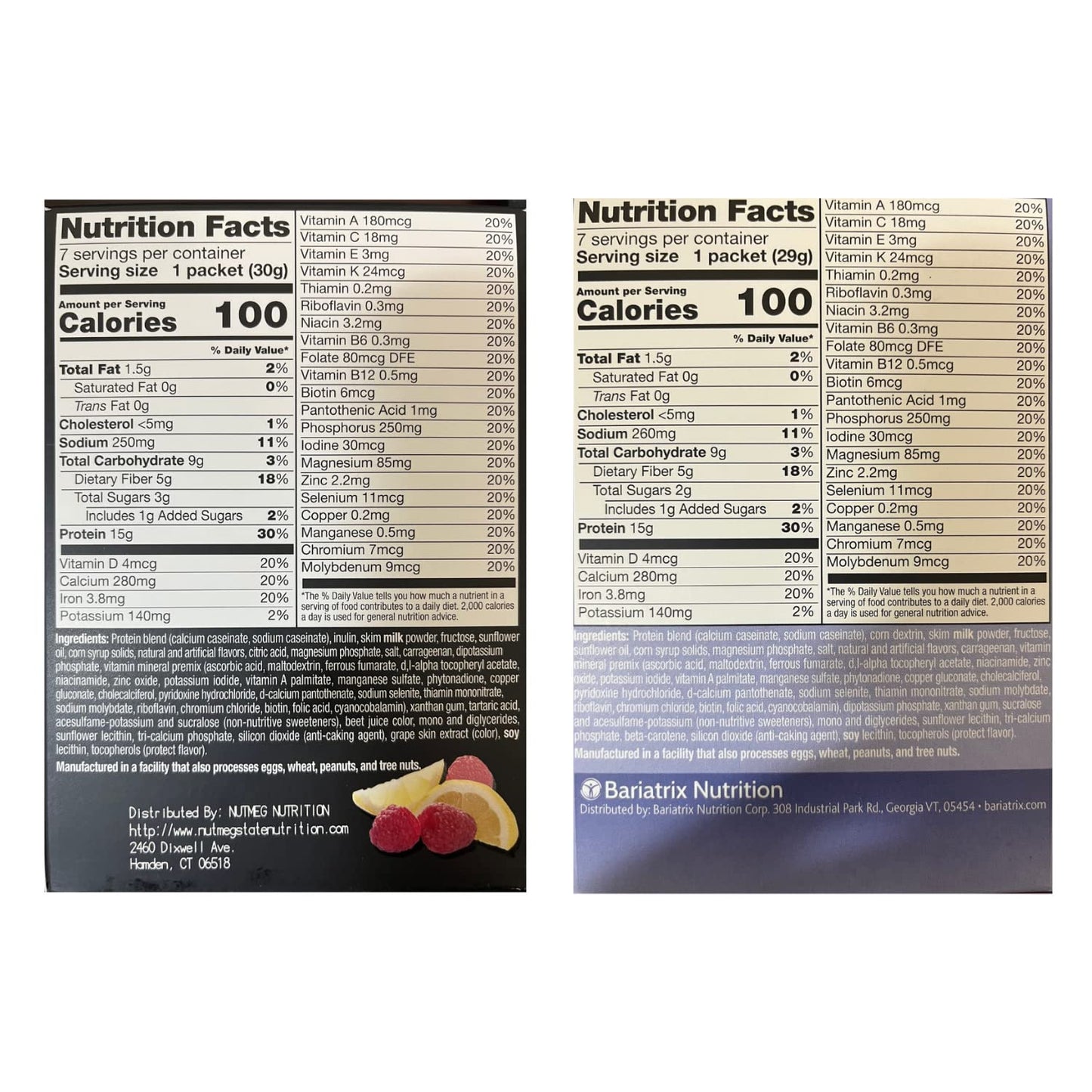 PROTIFIT - High Protein Lemon Raspberry & Vanilla Pudding & Shake Mix 2 Pack, 15g Protein, Low Calorie, Low Fat, Low Carb, Aspartame Free, Idea