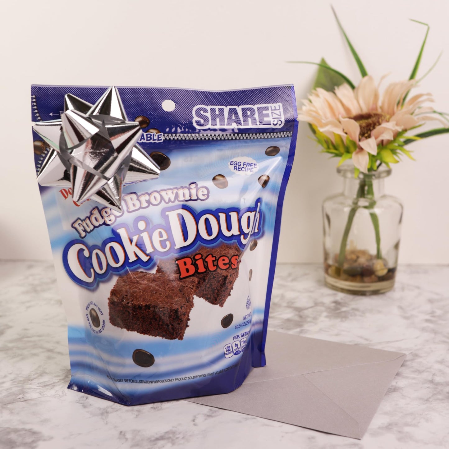 Bulk Fudge Brownie Cookie Dough Bites, Milk Chocolate Covered Candy, Resealable Share Size Bag, 10.5 Ounces (Pack of 2)