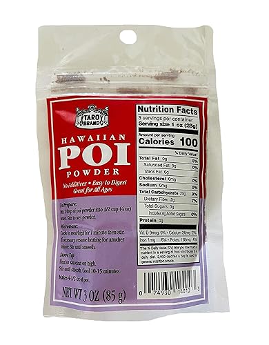 Hawaiian Poi Powder 3oz - Made in Hawaii From Hawaiian Taro - 4 PACK