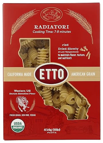 Etto, Pasta Radiatori Organic, 16 Ounce