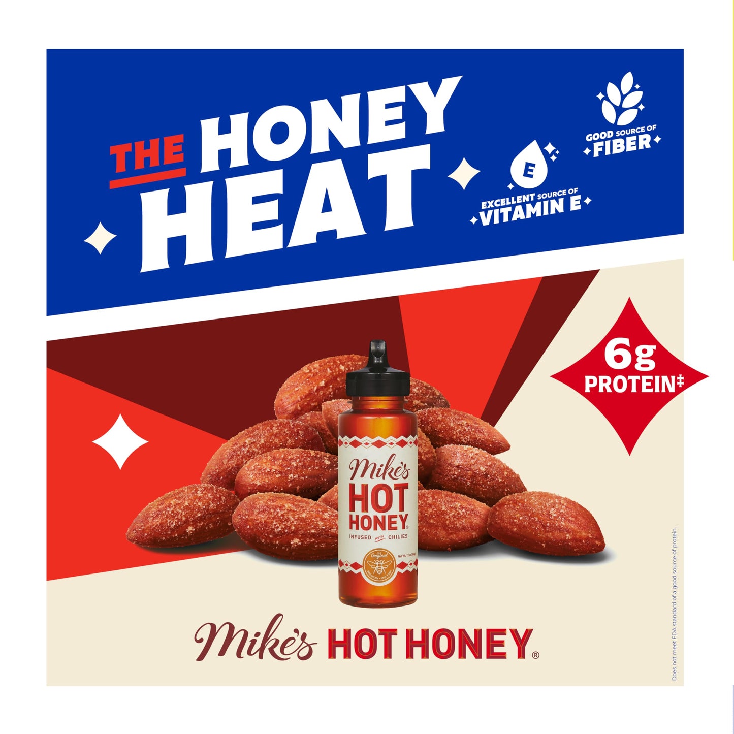 Blue Diamond Almonds, Made with Mike’s Hot Honey Infused with Chilies For a Perfect Sweet and Spicy Snack Nut Combination, 6oz. Can
