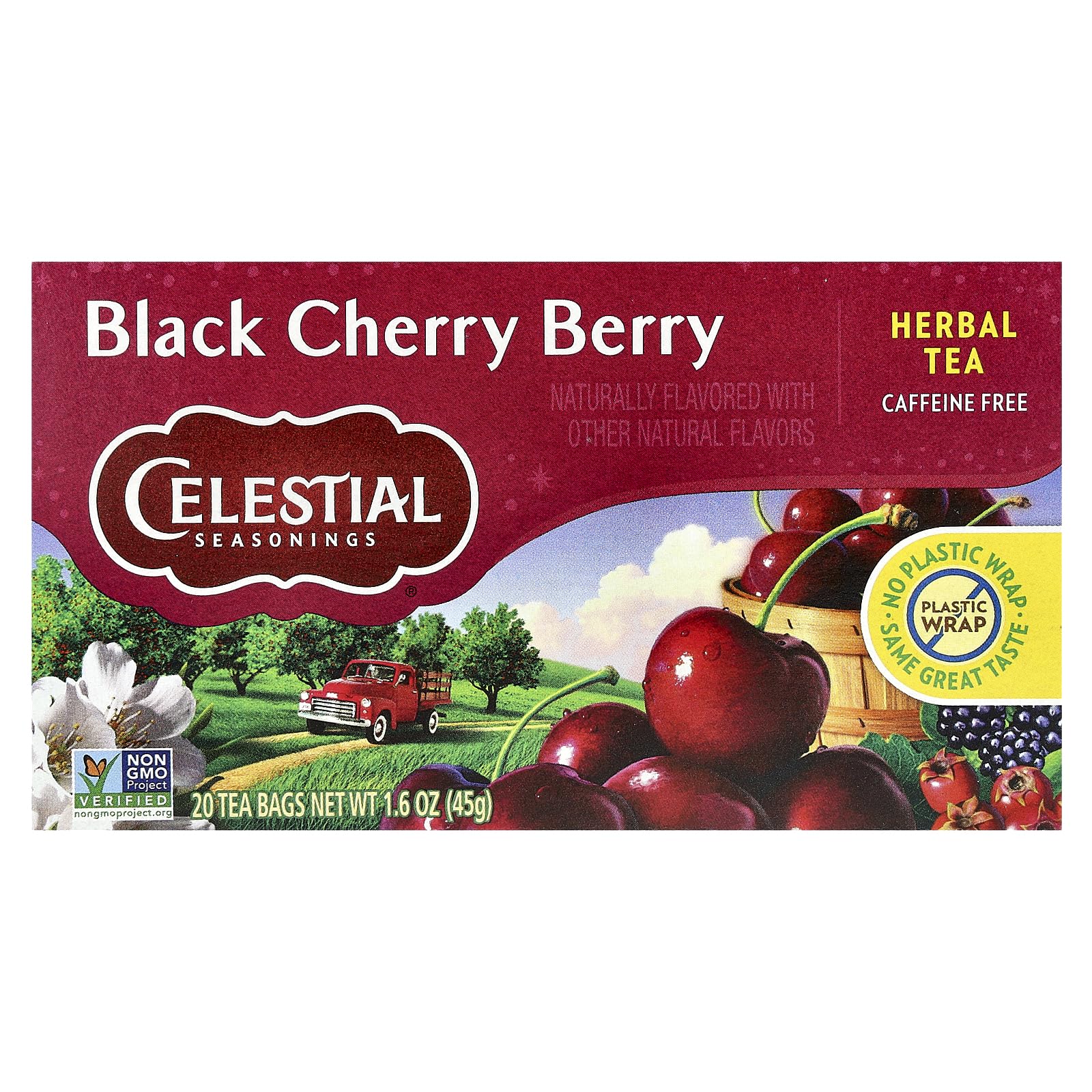 CELESTIAL SEASONINGS HERB TEA,BLK CHERRY BERRY, 20 BAG (pack of 3)