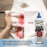 Parker & Bailey Liquid Stain Remover - Instant Stain Removal on Laundry Clothing Fabric Ink Grease Blood Grass Coffee Wine Food Carpet Upholstery Spot