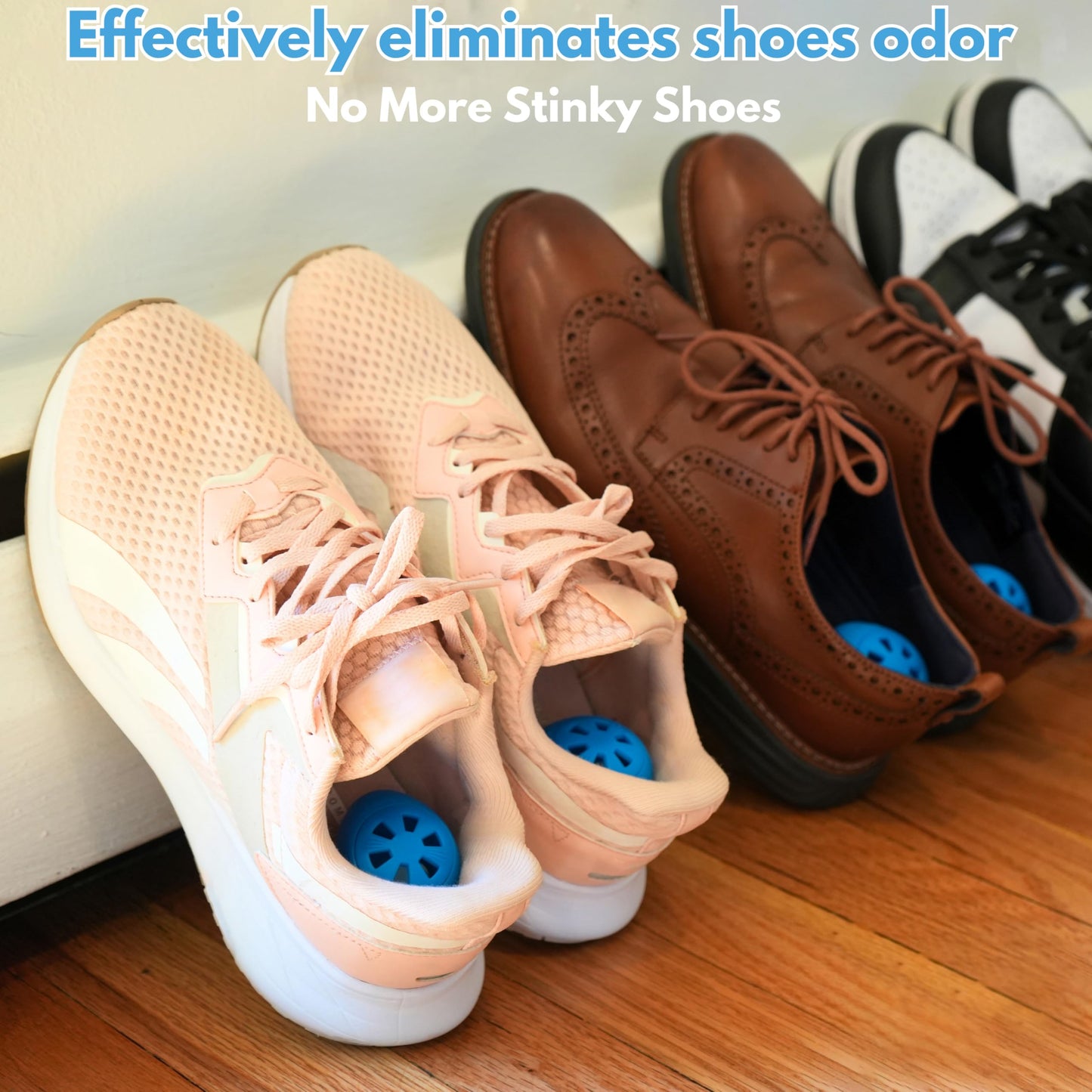 Air Jungles Shoe Deodorizer Balls 12 Ct, Fresh Linen Scent, Odor Remover Balls for Sneakers, Gym Bags, Lockers, and Drawers, Essential Oil Provides