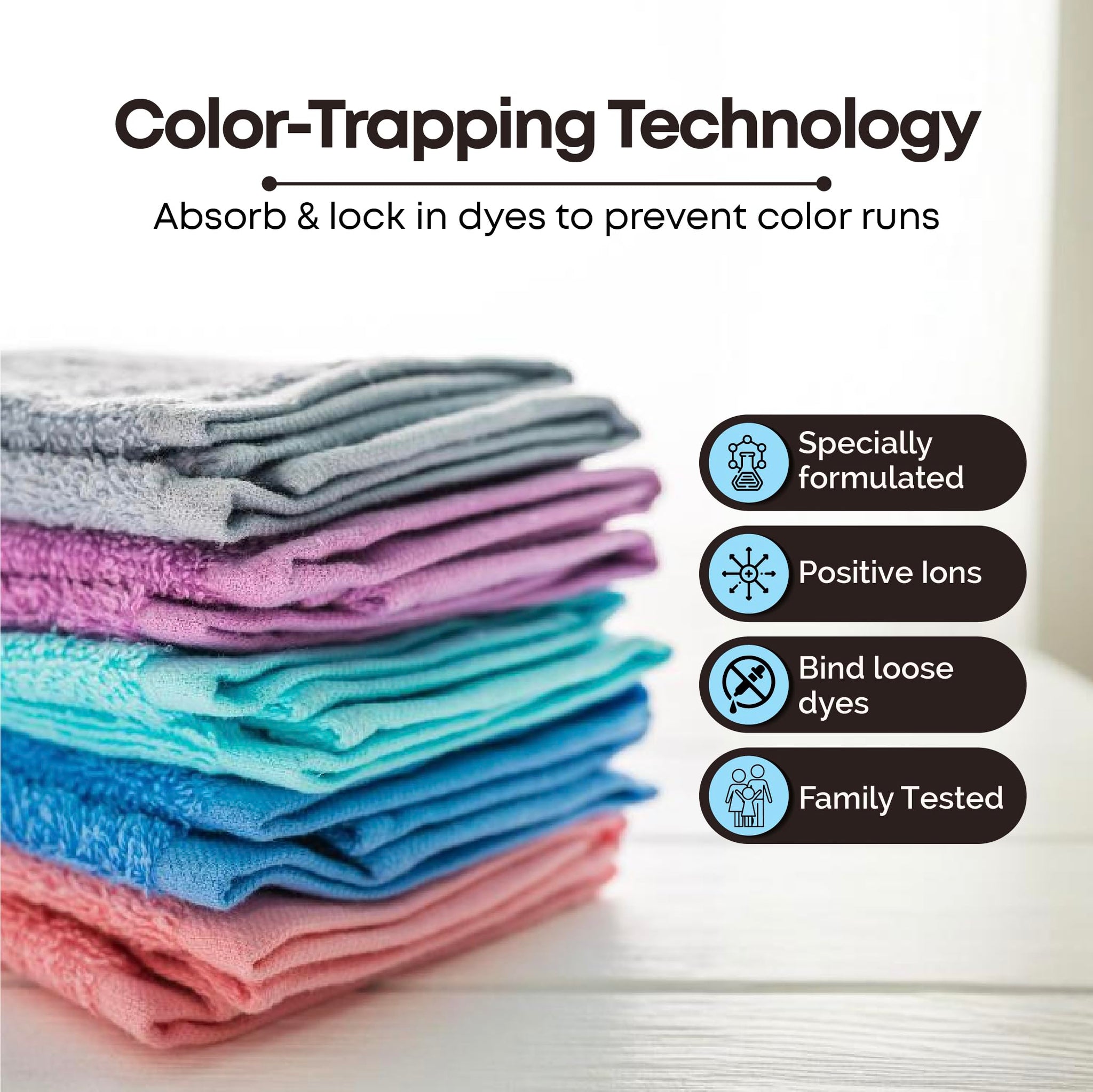 Color Keeper® Dye-Trapping Laundry-Saving Sheets, 100 Value Pack | Fragrance Free | Bleach-free Protection for Mixed Laundry
