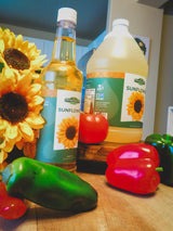 Healthy Harvest Non-GMO Sunflower Oil - Healthy Cooking Oil for Cooking, Baking, Frying & More - Naturally Processed to Retain Natural Antioxidants {One Gallon}